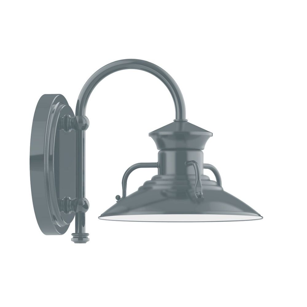 Montclair Lightworks SCB140-40-L10 8" Homestead Shade, Wall Mount Sconce, Slate Gray